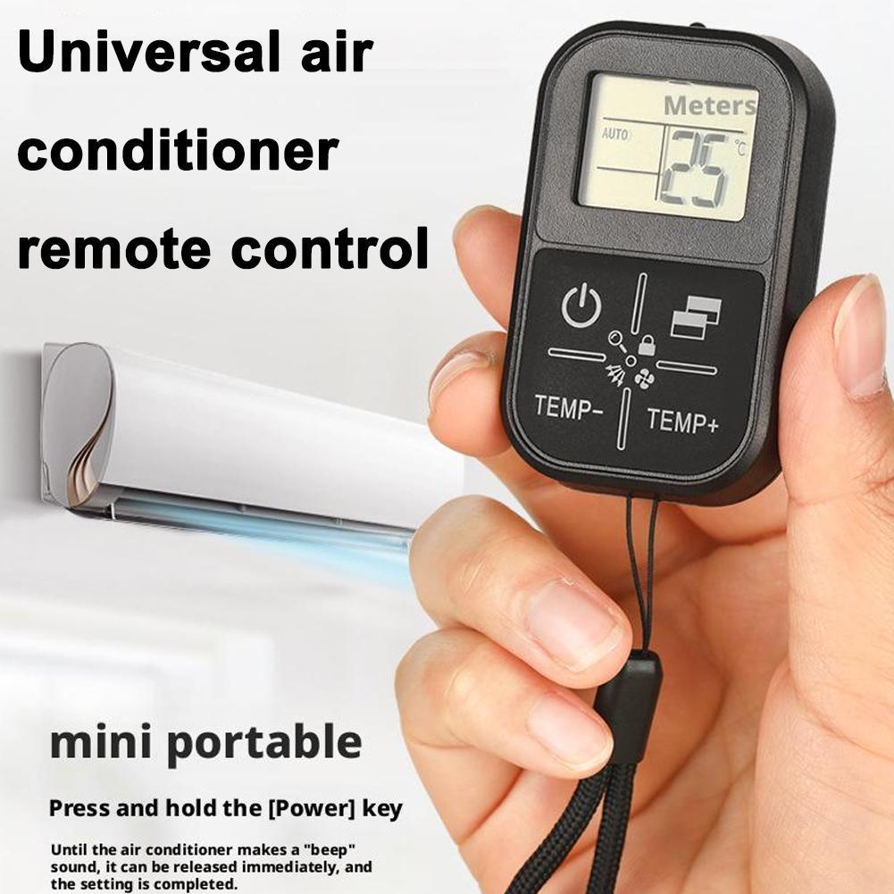 Mini Controle Remoto Universal De Ar Condicionado Aplicável A Qualquer Marca Equipado Com Painel De Termômetro