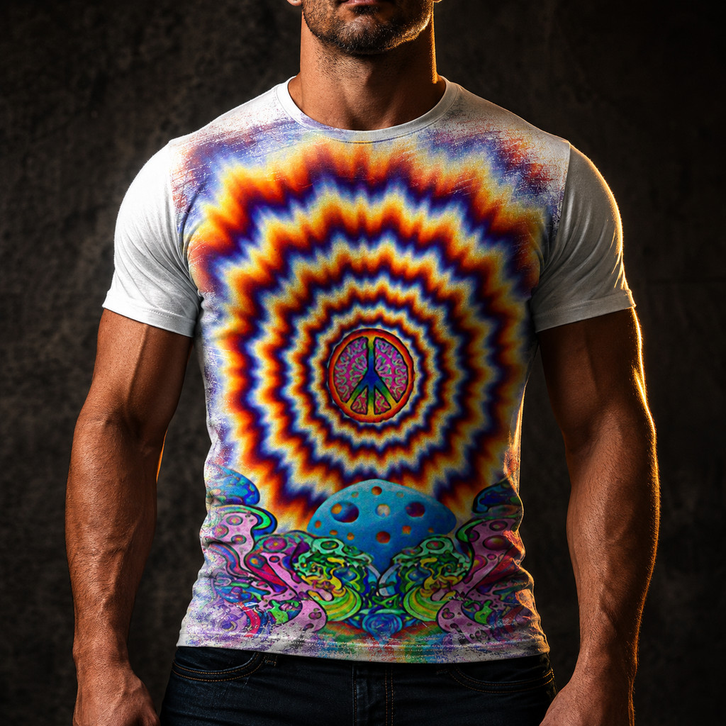 Camisa Camiseta psicodélico 155