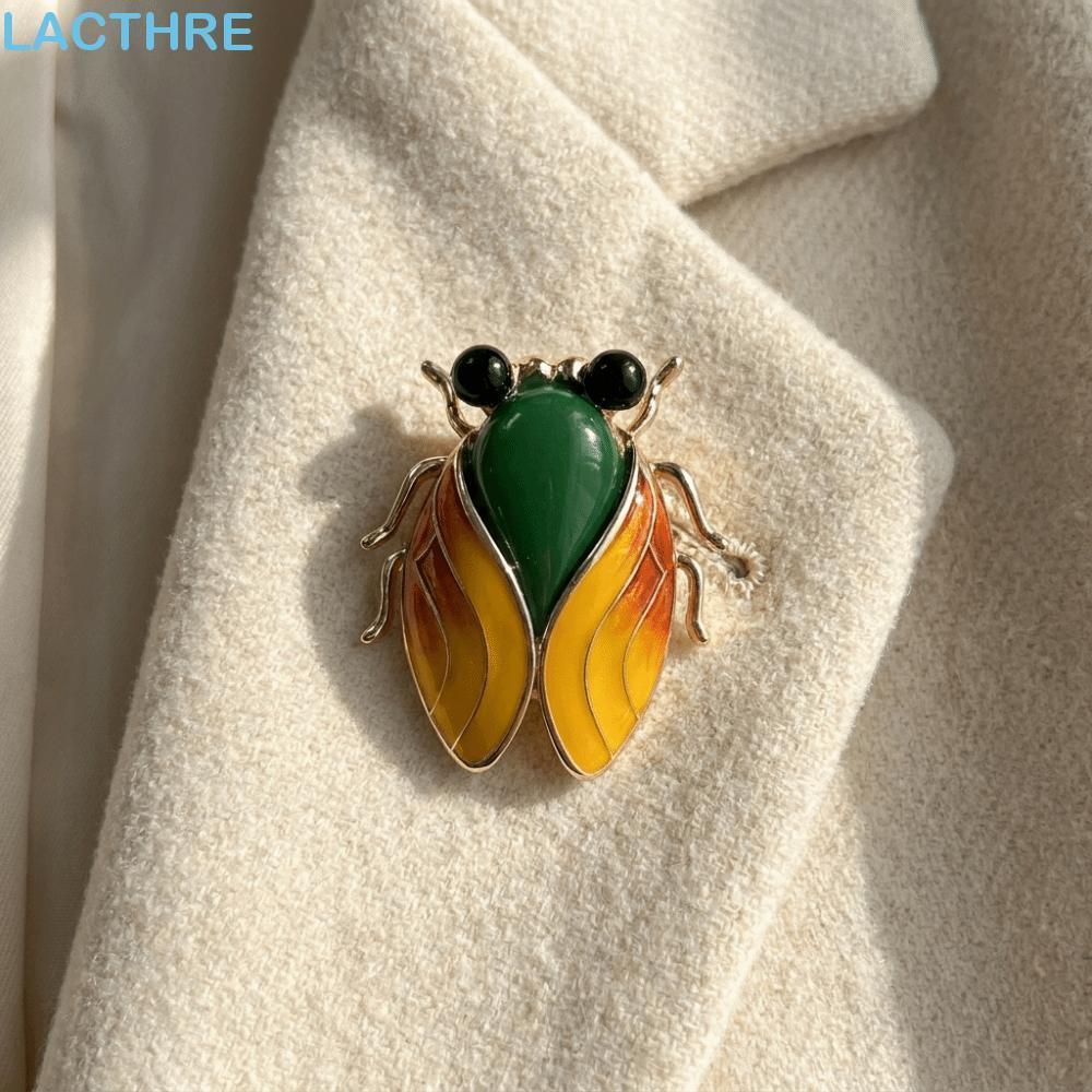 Alfinete De Lapela De Inseto LACTHRE , Broche De Cigarra Estilo Chinês De Decoração Elegante Esmalte Semelhante A Real D