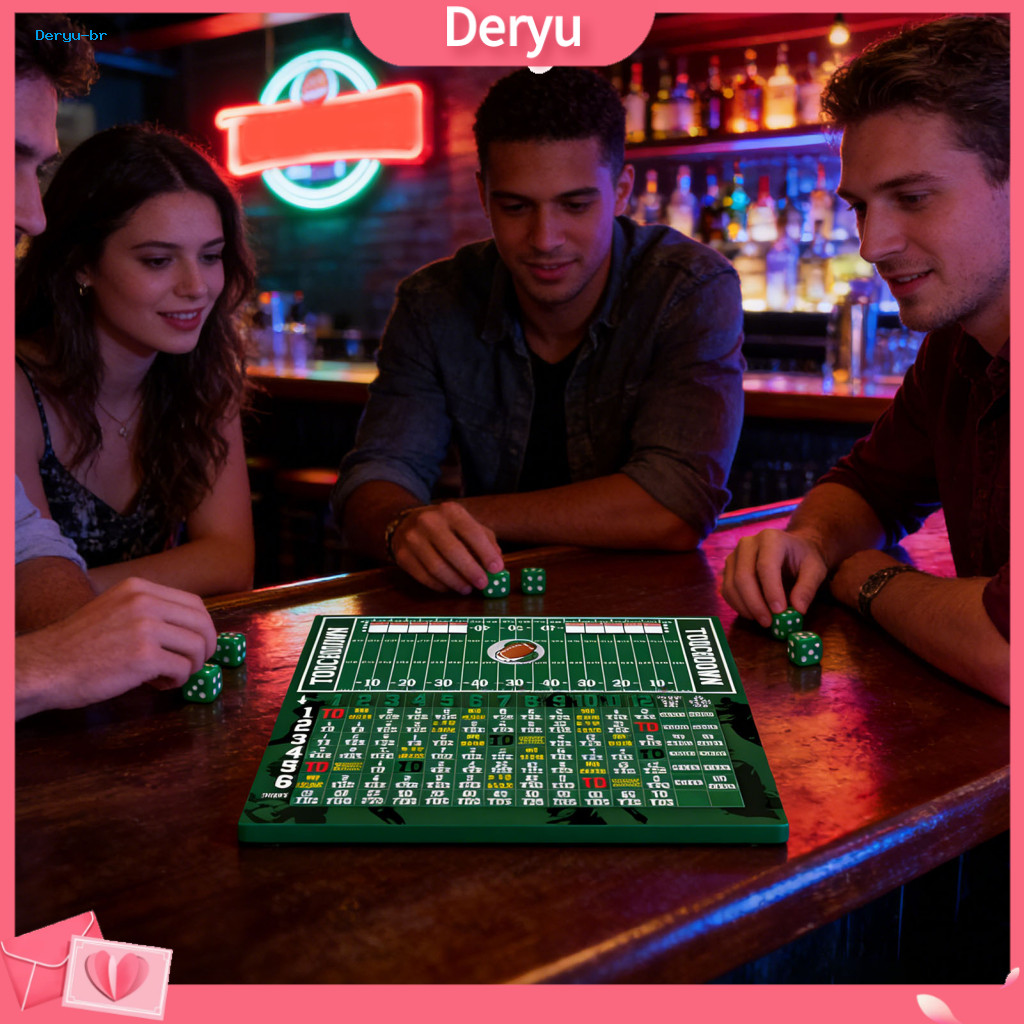 Tabletop Football Game Dice Board Portable for Family Travel Parties Adults – Fun Knuckle Touchdown for