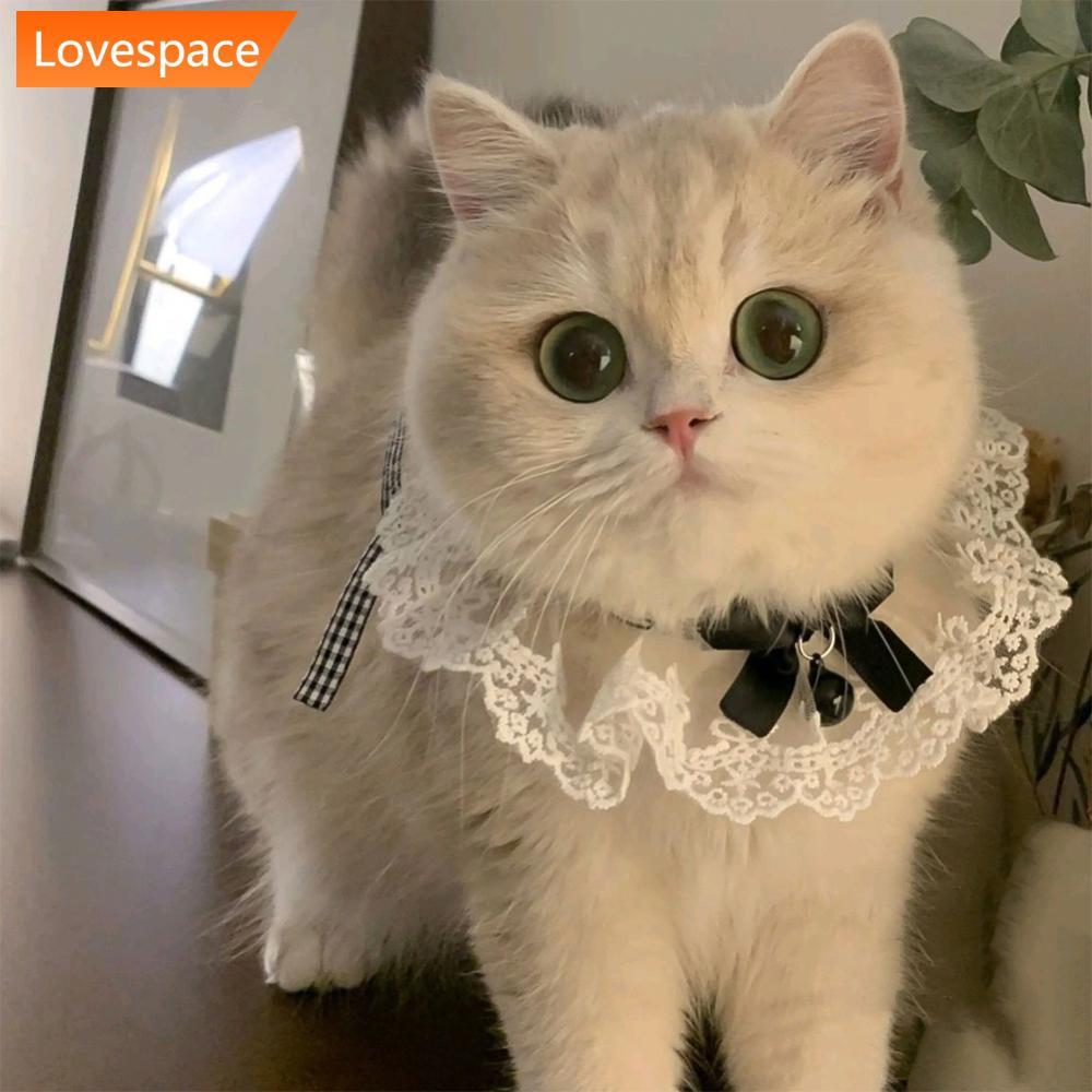 LS-STORE Laço Pérola Colar Gato Cão Lenço De Pescoço Pet Gatos Gatinho Filhote De Cachorro Corda Babador Gravata Cinta C