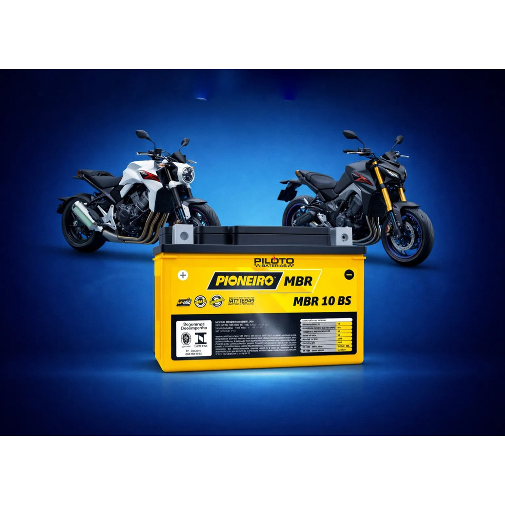 Bateria Pioneiro Moto Mbr 10-bs Cb600 Cbr1000 Yzf R1