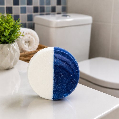 Tablete Detergente Sanitário Aromatizante Marine Bicarbonato Limpeza Efetiva Desodorizador Econômico