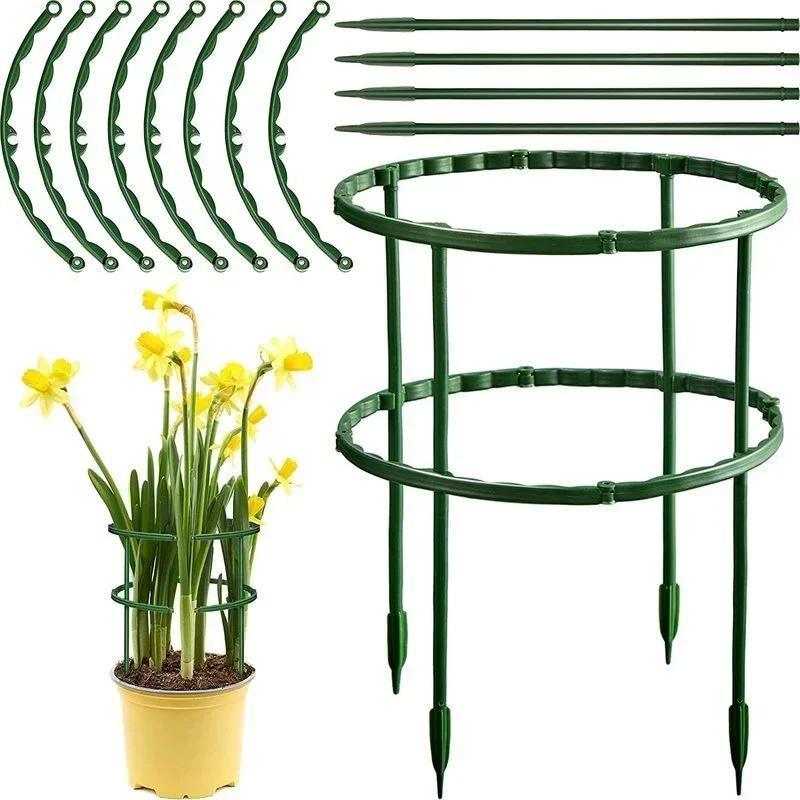 Suporte Pomar Jardim Bonsai Ferramenta Plástico Planta Pilha Para Flores Semicírculo Estufa Arranjo Haste Fixação