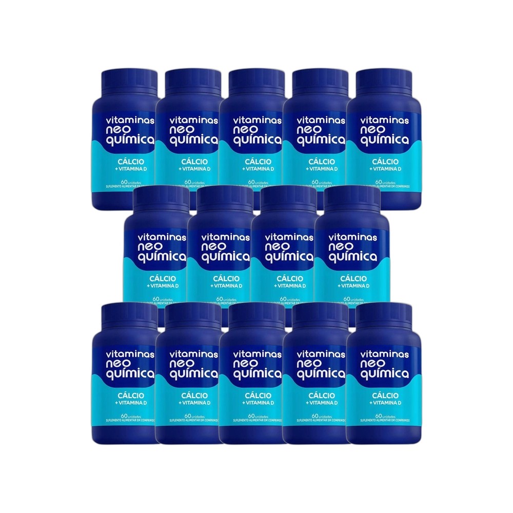 Kit 14x Suplemento Cálcio + Vitamina D 60 Cápsulas - Neo Química