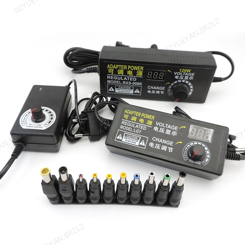 Adaptador De Fonte De Alimentação Ajustável AC Para DC 3V 12V 5V 6V 8v 18v 24V 9V 24V 1A 2A 3A Universal Volt Regulado 1