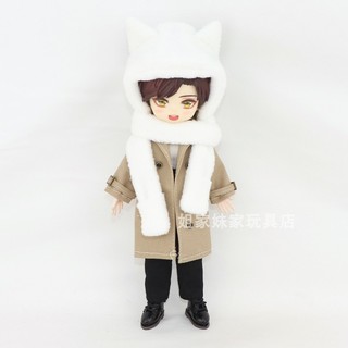 Grande 12 pontos bjd roupas de bebê ami 3.0 Beiming corpo boneca adequado para gato orelha cachecol chapéu ami 2.0 corpo