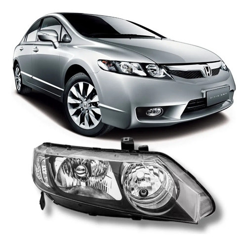 Farol New Honda Civic Modelo 2007 2008 2009 2010 2011 Direito