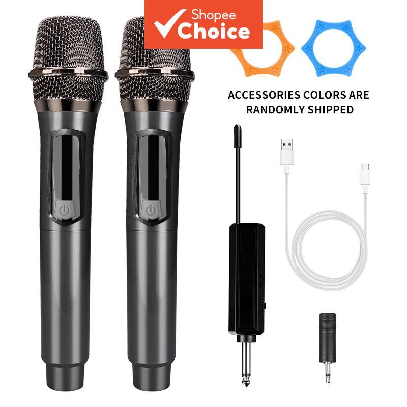 Microfone sem Fio de Mão – Microfone e Receptor Recarregáveis – para Igreja, Eventos ao Ar Livre – Som Cristalino