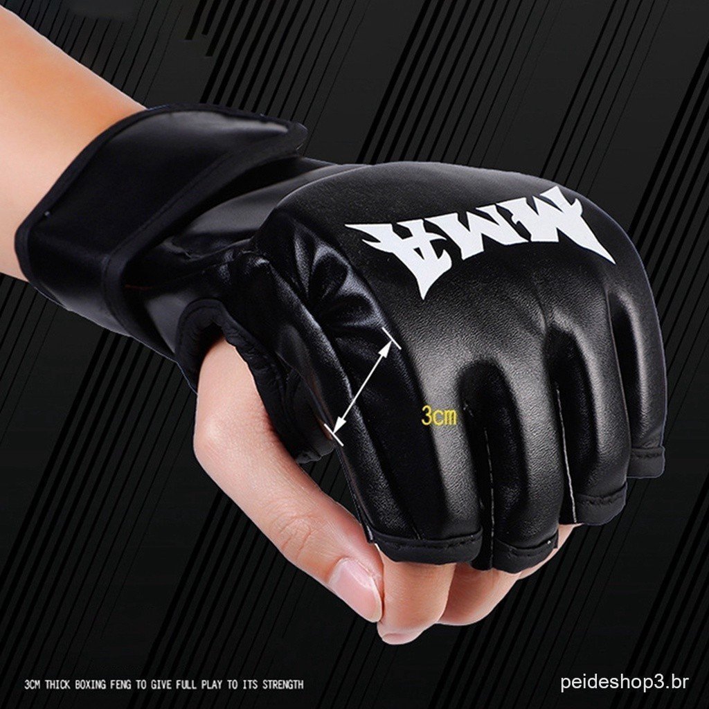 Luvas de Boxe de PU para Karatê, Adequadas para Homens e Mulheres Adultos, Equipamento de Treinamento de Sanda, Muay Tha