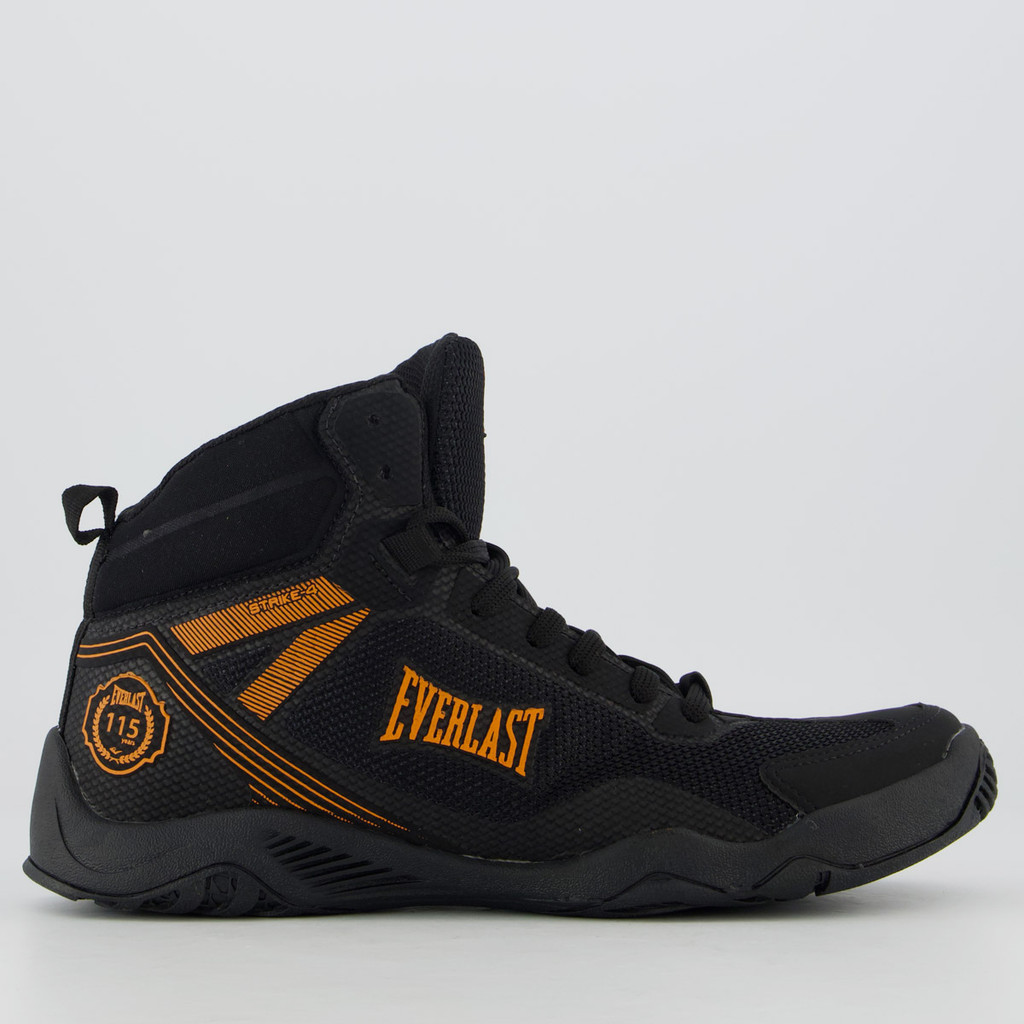 Tênis Everlast Strike 4 Cano Médio Preto e Laranja