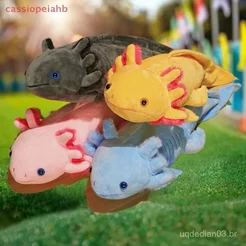 (cassiopeiahb) 1 Peça De Pelúcia Fofa Axolotl Salamandra Fuzzy Peixe Apaziguador Almofada Longa 23/45cm Kawaii Colorido