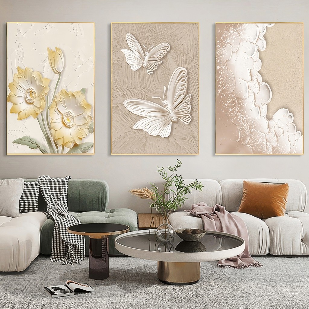 3 Pcs Decoração De Parede Com Moldura Moldura Para Decoração De Parede Decoração Para Casa