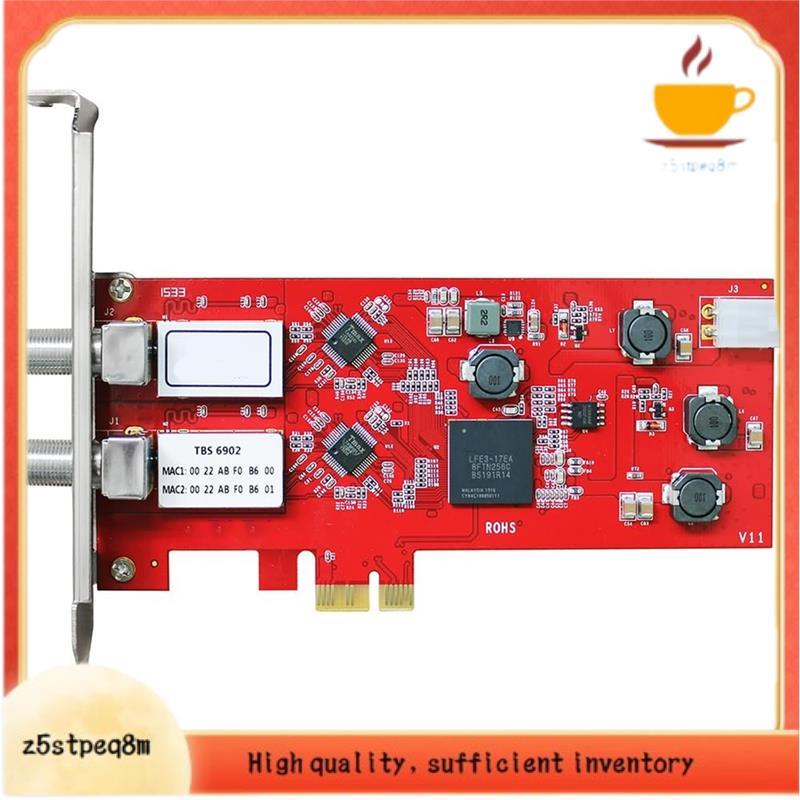 TBS6902 Para Transmissão De TV Placa PCIe Dupla DVB-S2 2x LNB QPSK Bsk De Captura De Vídeo Satélite FTA Ch Relógio E Gra