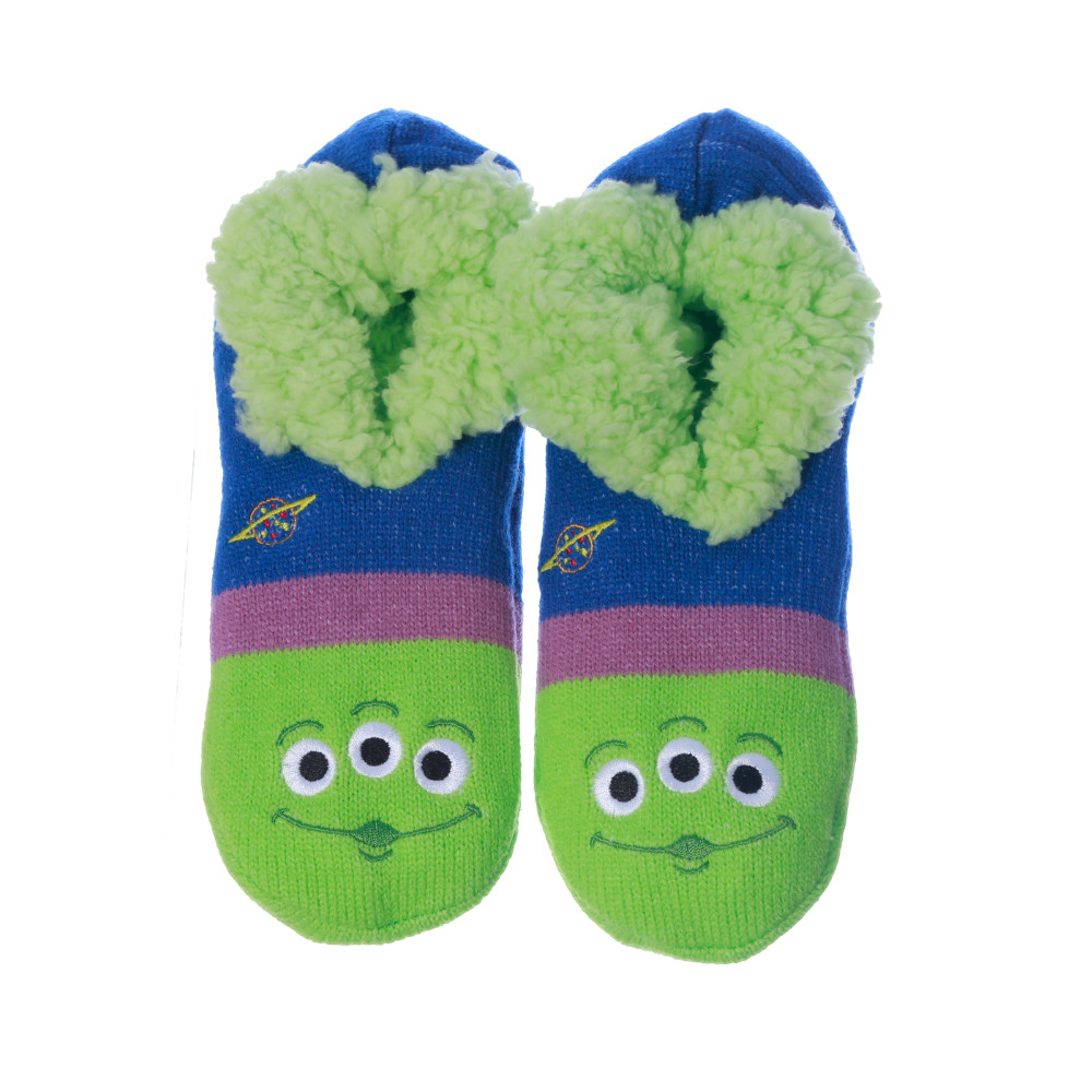 Meia Cano Curto Pantufa Alien Et Toy Story Zona Criativa Pantufofa Grossa com Sherpa Quente Antiderrapante Geek