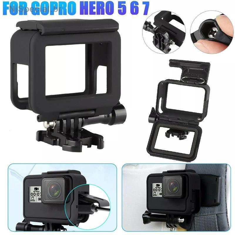 [Nis] Capa Protetora Para GoPro Hero 7 6 5 De Borda Câmera De Ação Filmadora Acessório De Montagem [BR]