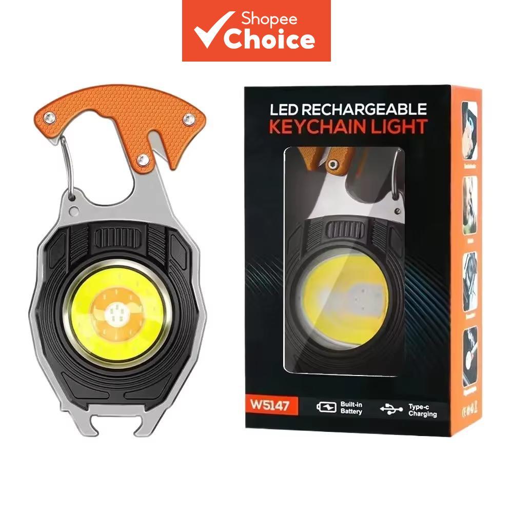 Lanterna de Chaveiro KIRA, Recarregável, Luz de Trabalho de Emergência, Multifuncional, Mini Lanterna LED, Recarregável,