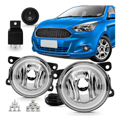 Kit Farol Neblina Ka 2015 A 2019 2020 2021 Botão Universal B