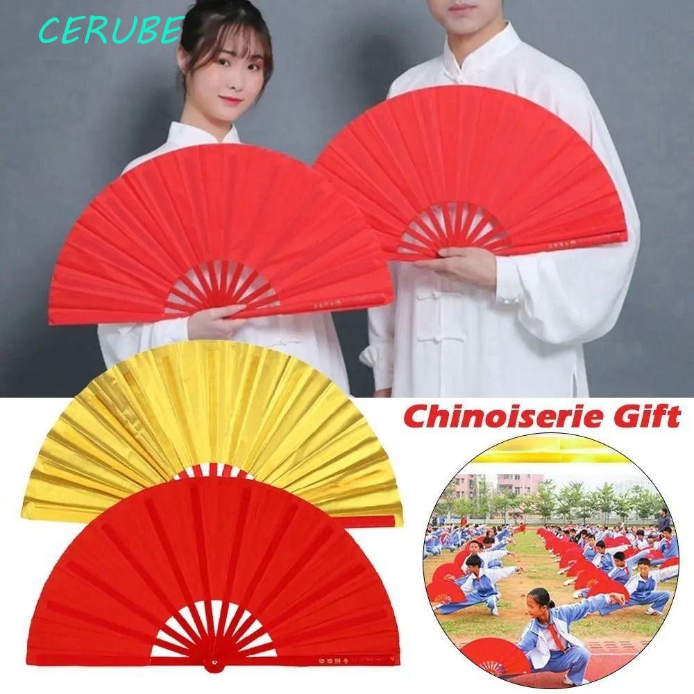 Ventilador CERUBE Kung Fu , De Osso De Plástico Portátil Durável , Clássico 8 Polegadas DIY Tai Chi Fan Decoração De Fes