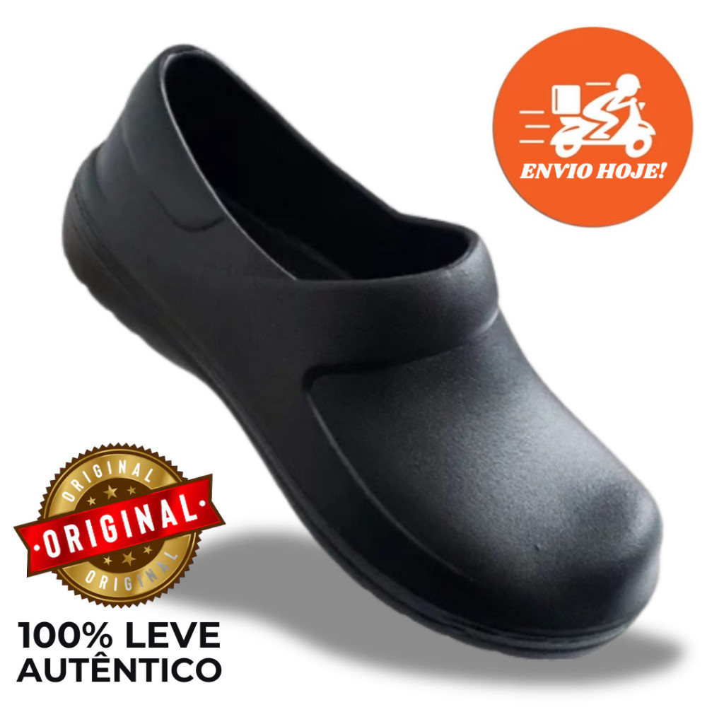 Sapato fechado EPI 100% Super Leve Enfermeiro Médico, Cozinheira, Copeira, Açougueiro, Area da Saude
