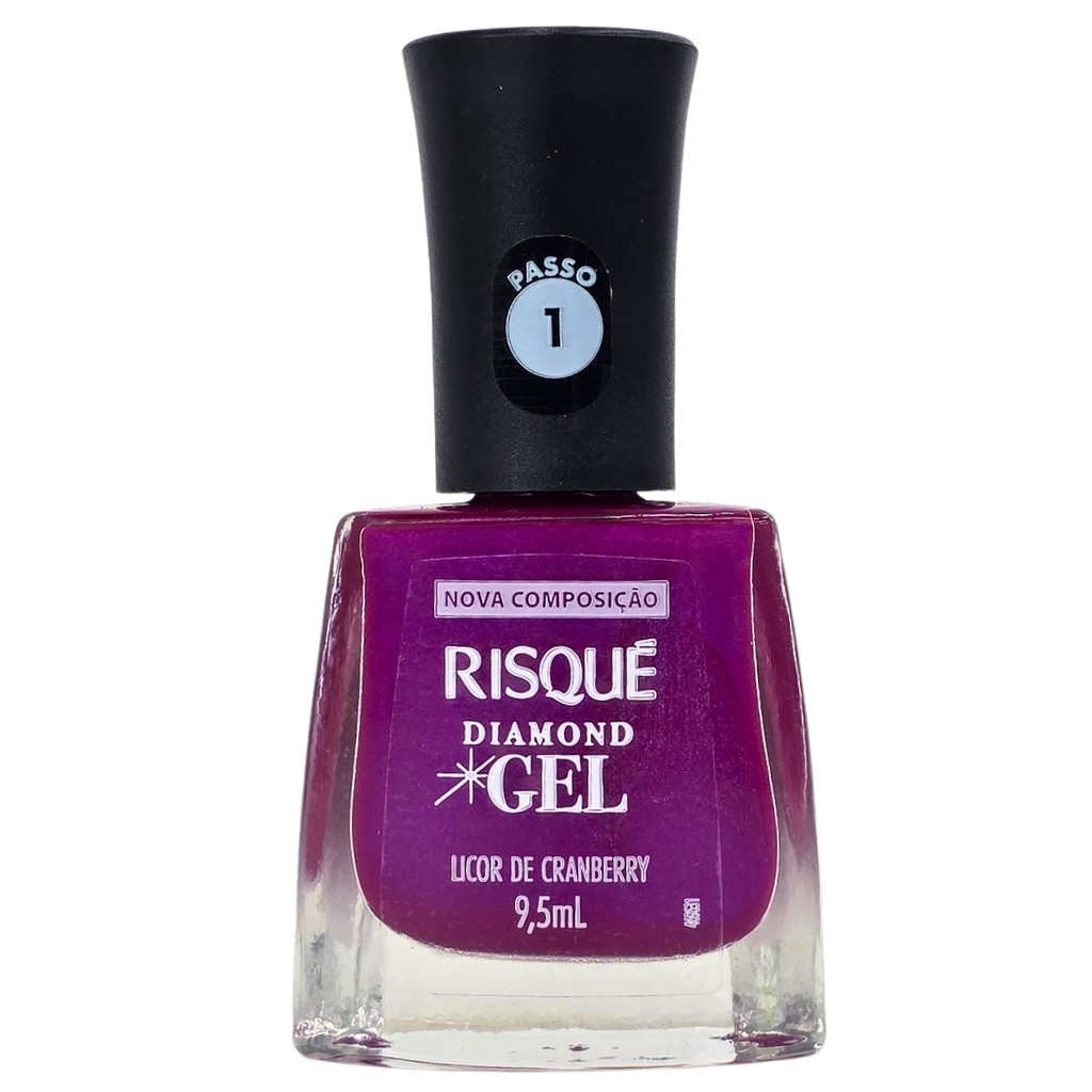 Esmalte Metálico Licor de Cranberry Diamond Gel Risque 9,5ml
