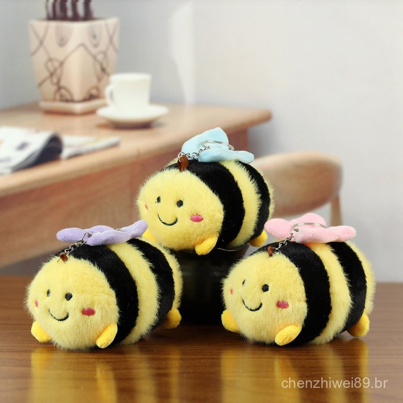 Chaveiro de Pelúcia Fofo e Moderno em Forma de Abelha, Brinquedo de Pelúcia, Decoração de Bolsa, Boneco de Pelúcia H9IF