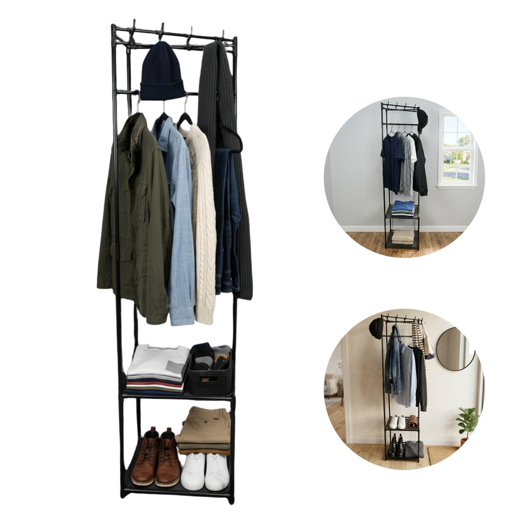 Armario Organizador Arara Roupa Closet Aberto Cabideiro - Castela