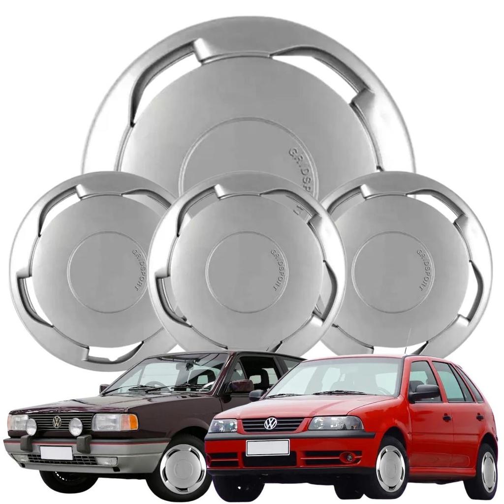 Jogo 4 Calota Vw Orbital Grid Sport Aro 14 Polegadas Encaixe Pressão