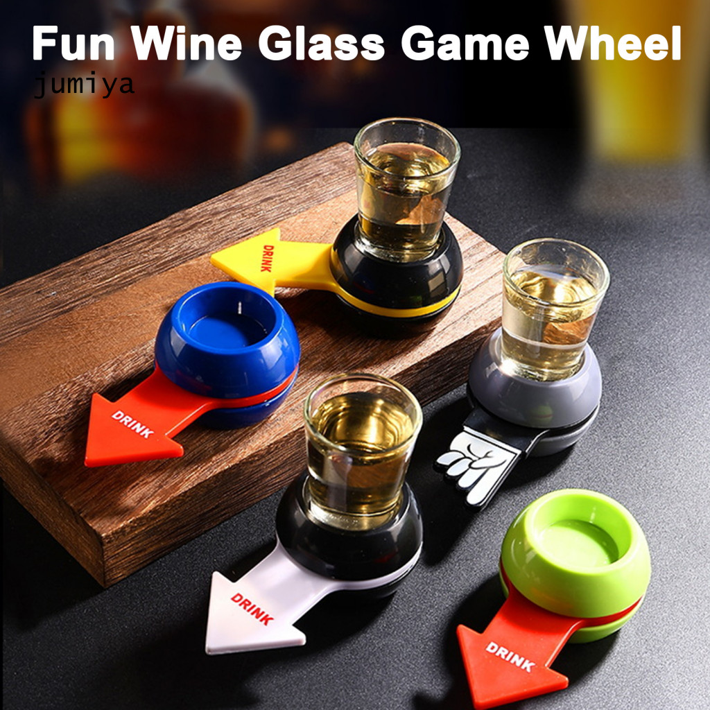 Abs Shot Glass Durable Arrow Spin Drinking Game Roulette Wheel with Pointer Fun Bar Party Alcohol Board Adult Penalty fo