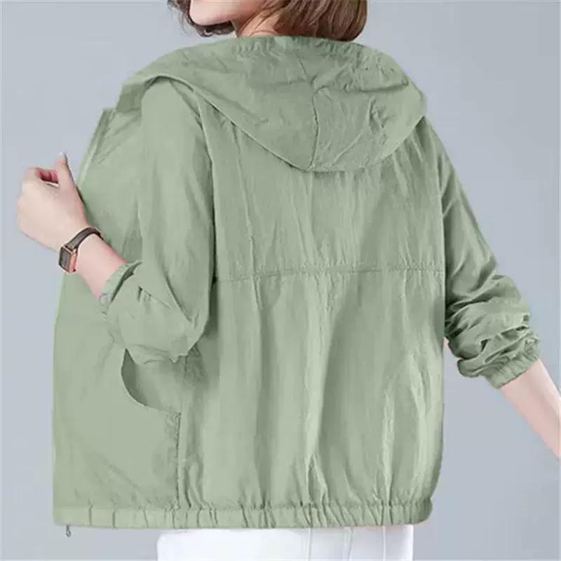 Protetor solar roupas femininas 2024 verão novo estilo mãe roupas de meia-idade idosos protetor solar roupas ao ar livre