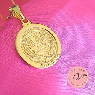 Corrente com pingente Nutrição Folheado a Ouro 18k - semi joia