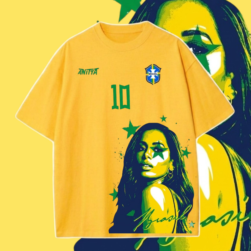 Camiseta Unissex Idolo Musica Anitta Cantora Copa Nacional Cultura Envio Rápido