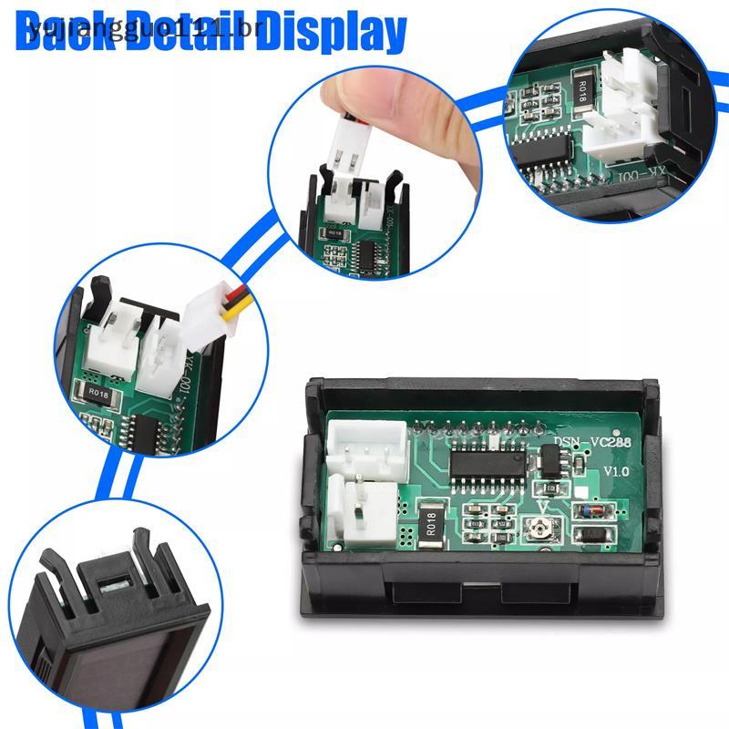 # Novo 0-100V 10A Voltímetro Digital Amperímetro Display Duplo Detector De Tensão Medidor De Corrente Painel Amp Volt Ca