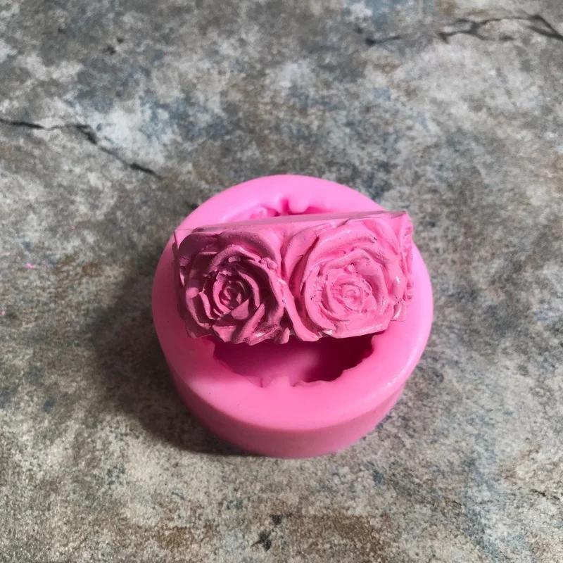 2026 3D Redondo Rosa Flores Forma Silicone Sabão Molde DIY Artesanal Moldes Fazendo Fondant Bolo Vela Artesanato Decoraç