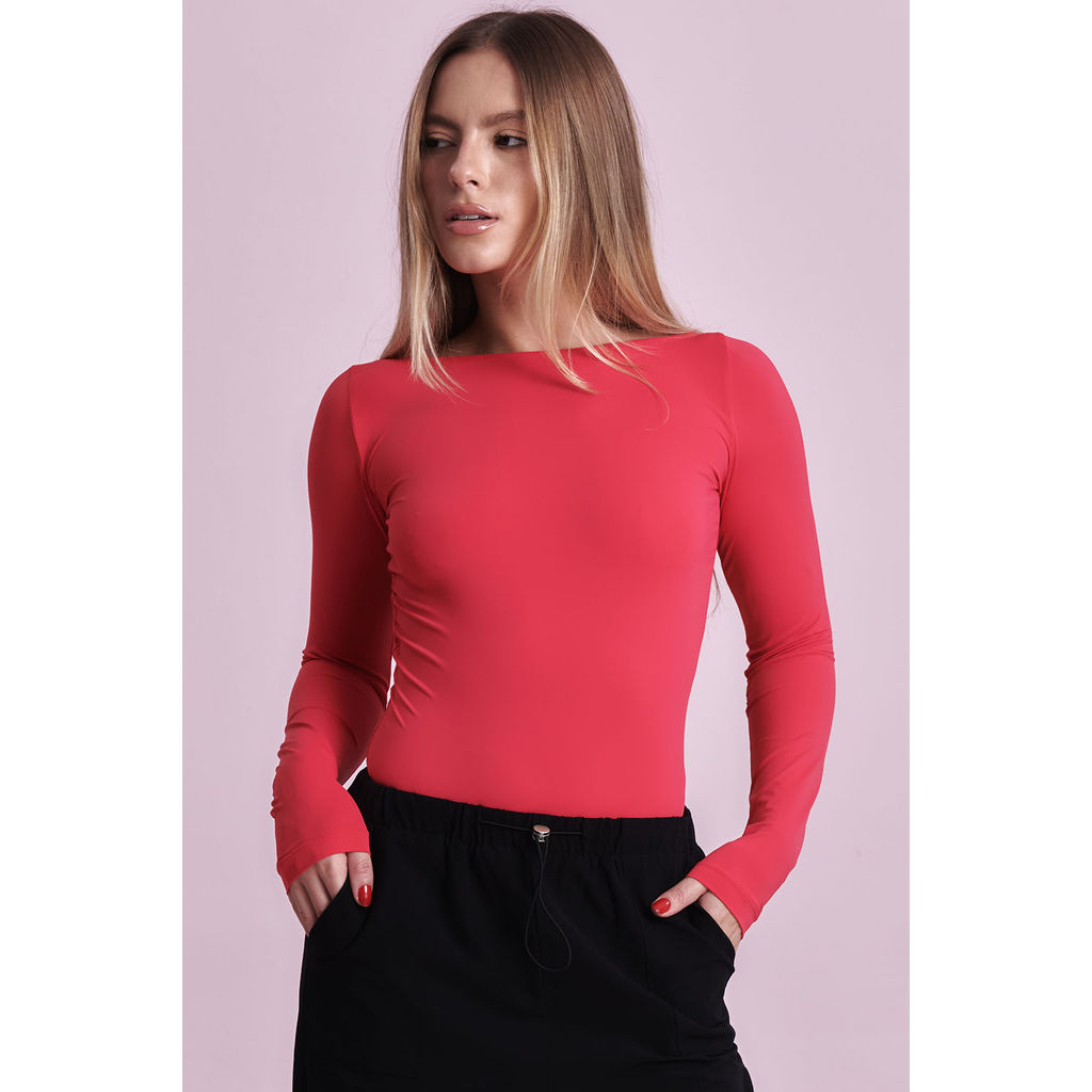 Body Manga Longa Planet Girls Pink
