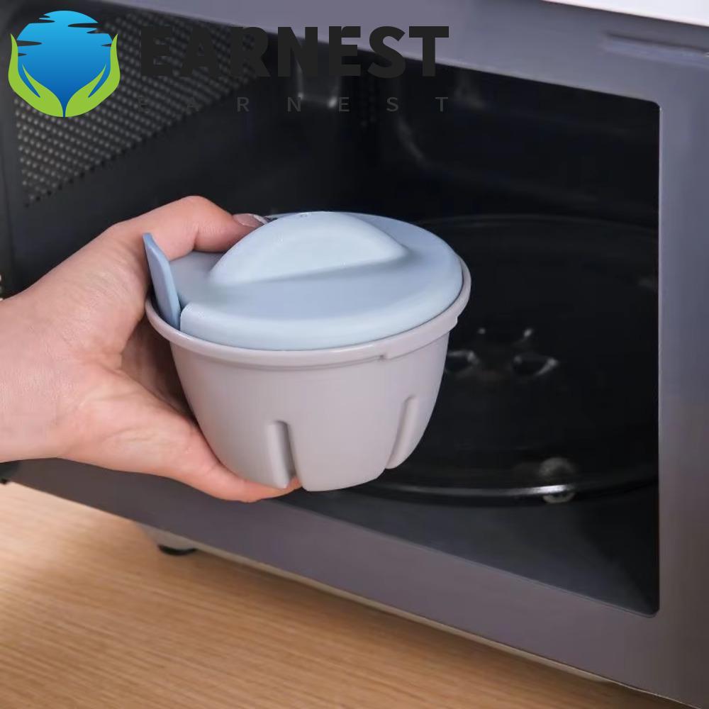 EARNEST Fogão De Ovo De Microondas De Cozinha De 2 Peças , Caçador De Ovos De Plástico Com 1/2 Cavidade , Copo De Caça R