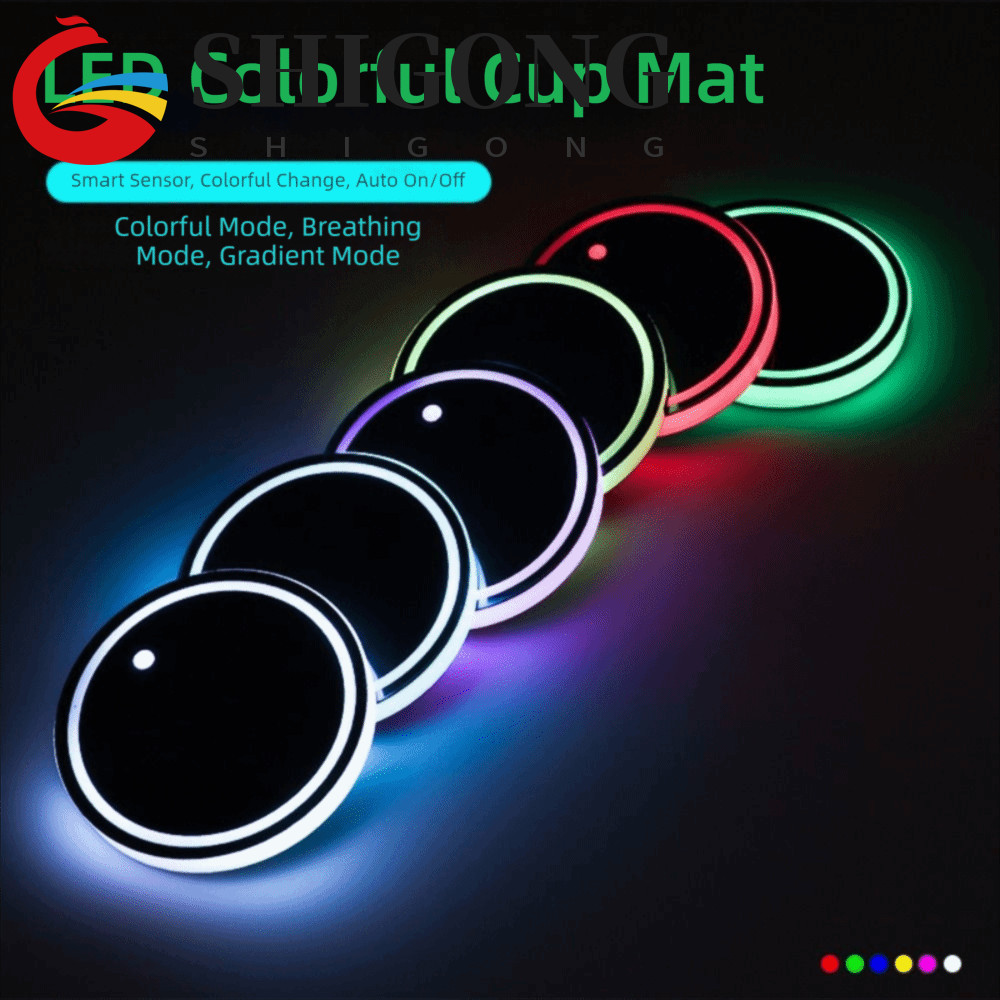 SHIGONG Suporte De Copo Colorido , Sensor De Luz , Bandeja Iluminada Por LED Com Mudança De 7 Cores , Compatível Univers