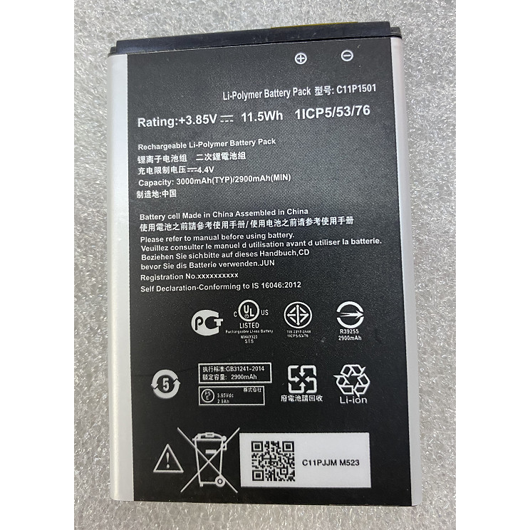 [Estoque pronto] Adequado para bateria Asus C11P1501 ZenFone2Laser/Selfie ZE601KL ZE550KL