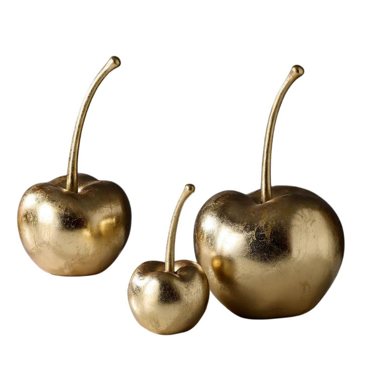 Armário de TV dourado Apple ornamentos decorativos luz luxo high-end sala de est