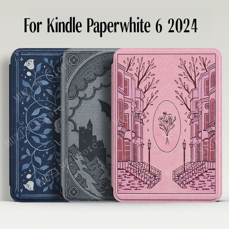 Kindle 7 " 2024 2025 Capa De E-book Para Paperwhite 6 Gen12 Papel Branco Signature Edition 12a Geração Colorsoft SA568B
