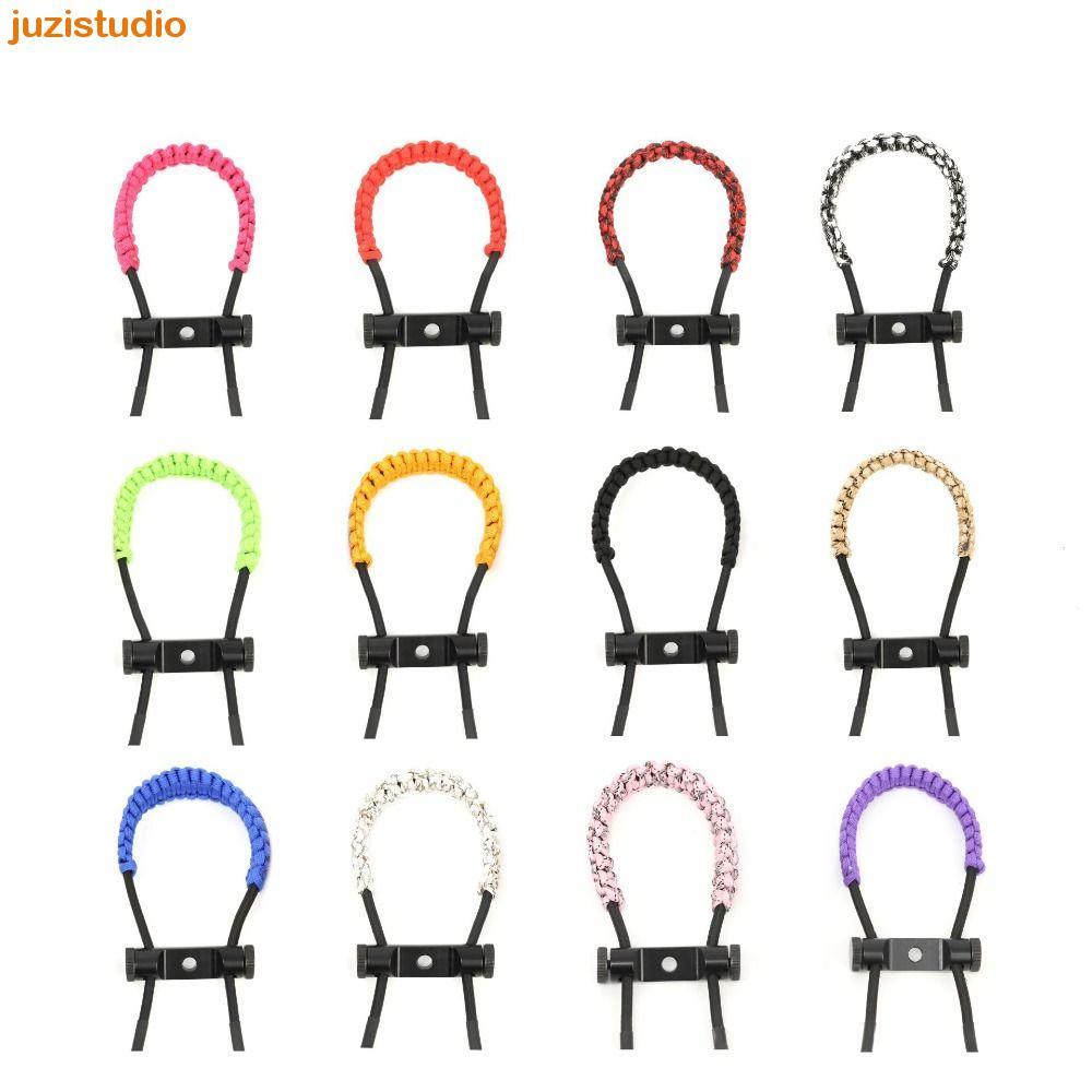 JUZISTUDIO Trançado Pára-Quedas Cabo Composto Arco Pulseira De Pulso Alvo Caçador Estilingue Protetor De Seta Alça