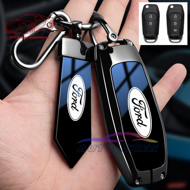 Capa para Chave Ford, Porta-Chaves para Carro, Estojo para Chave Ford Ranger Everest, Novo Chaveiro