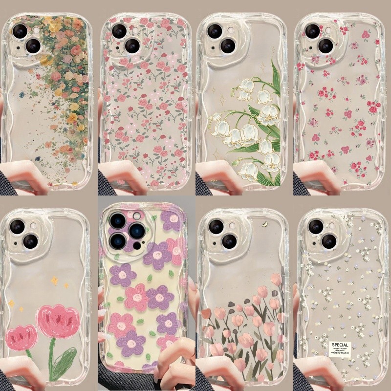 Capa Para Xiaomi POCO X8 Pro Max M7 X7 X6 F7 F8 Ultra MI 15T Caixa De Telefone Rosa Tulipa Tela Cheia Colorida Creme Bor