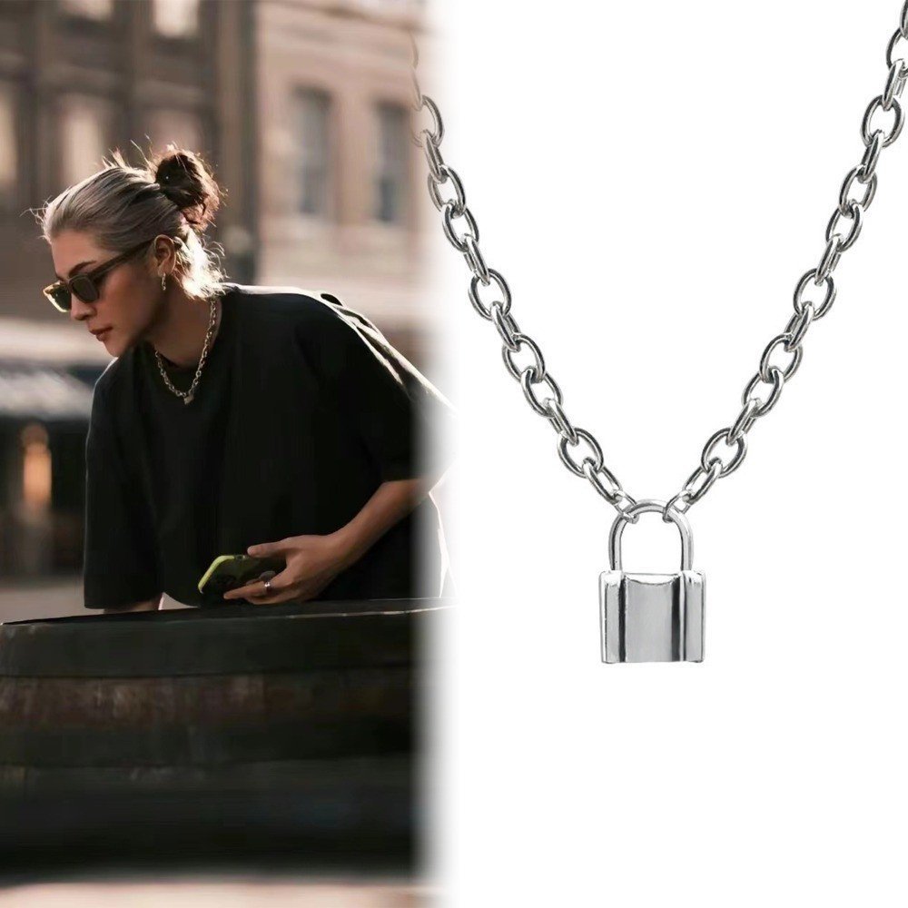 Colar Les TV Blank Faye Khun Nueng Supaporn Malisorn Punk Lock, Acessório de Moda LGBT para Homens e Mulheres, Presentes