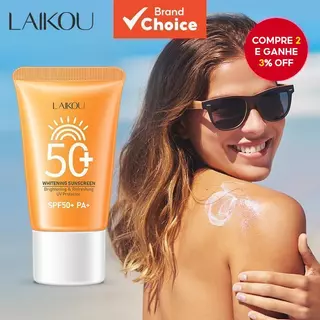 Creme Protetor Solar LAIKOU Clareador, Hidratante, Waterproof, Protetor UV, Fator de Proteção Solar 