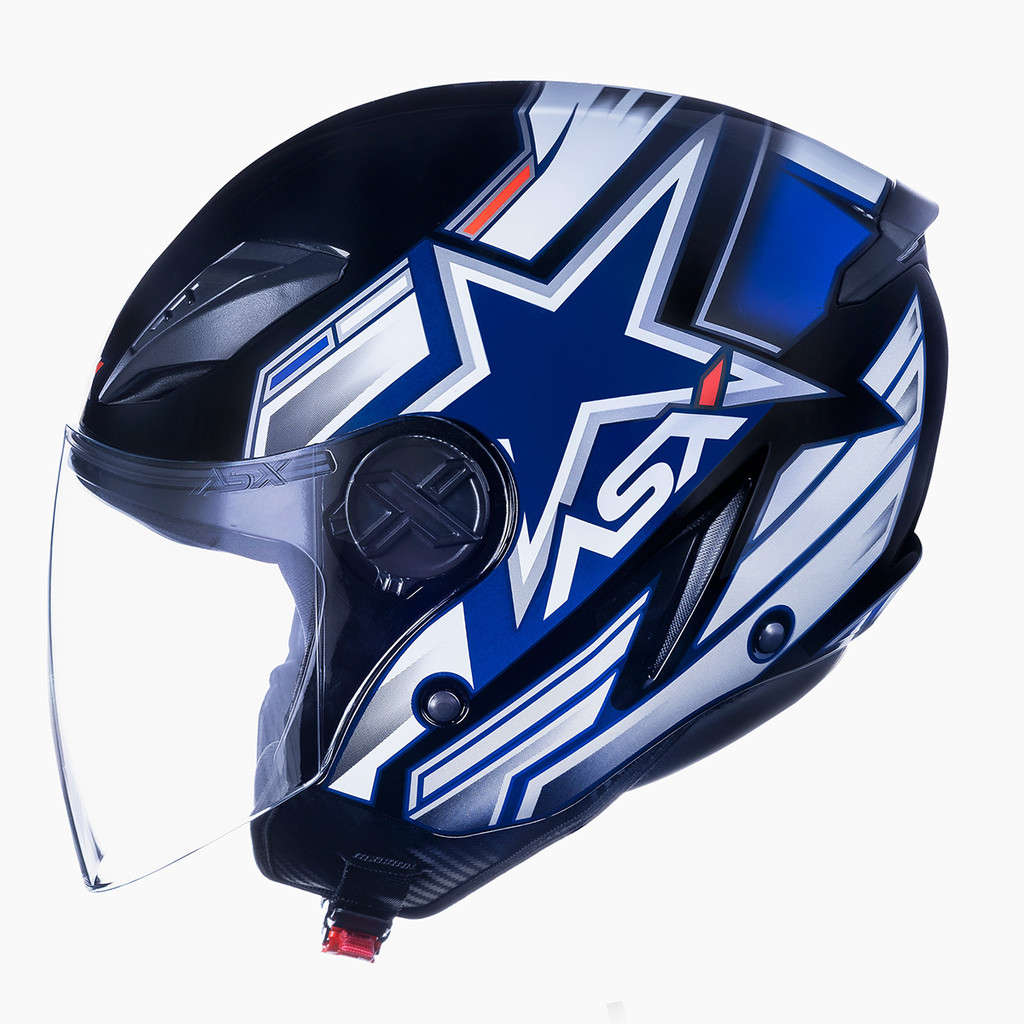 Capacete ASX City Air Pilot Aberto Com Viseira Original Moto