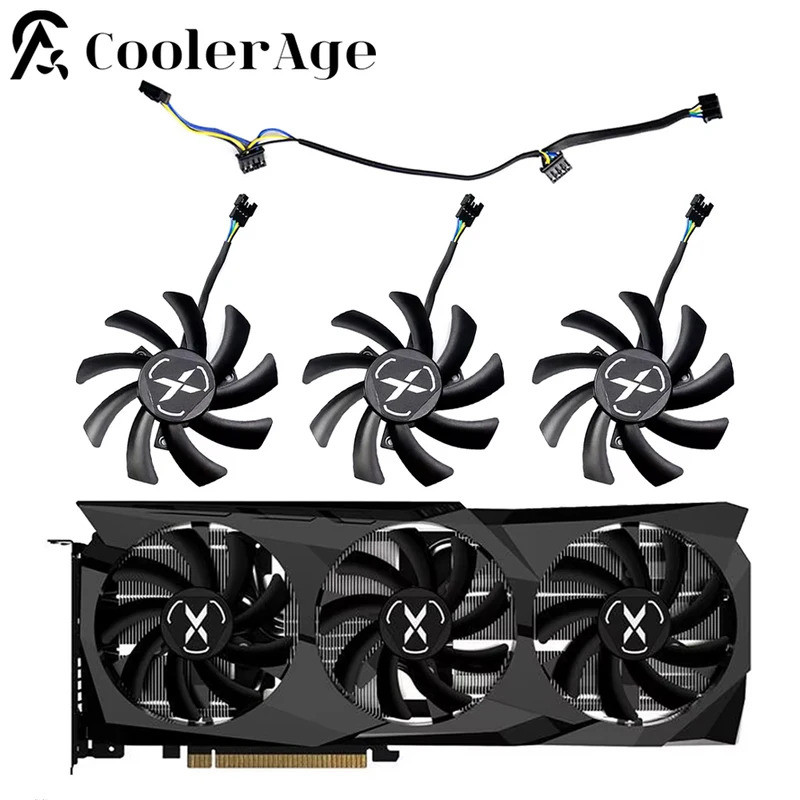 Para XFX RX 6700 XT Speedster SWFT Ventilador De Placa De Vídeo 85MM T129215ventilador GPU Gráfica De Substituição Su RX