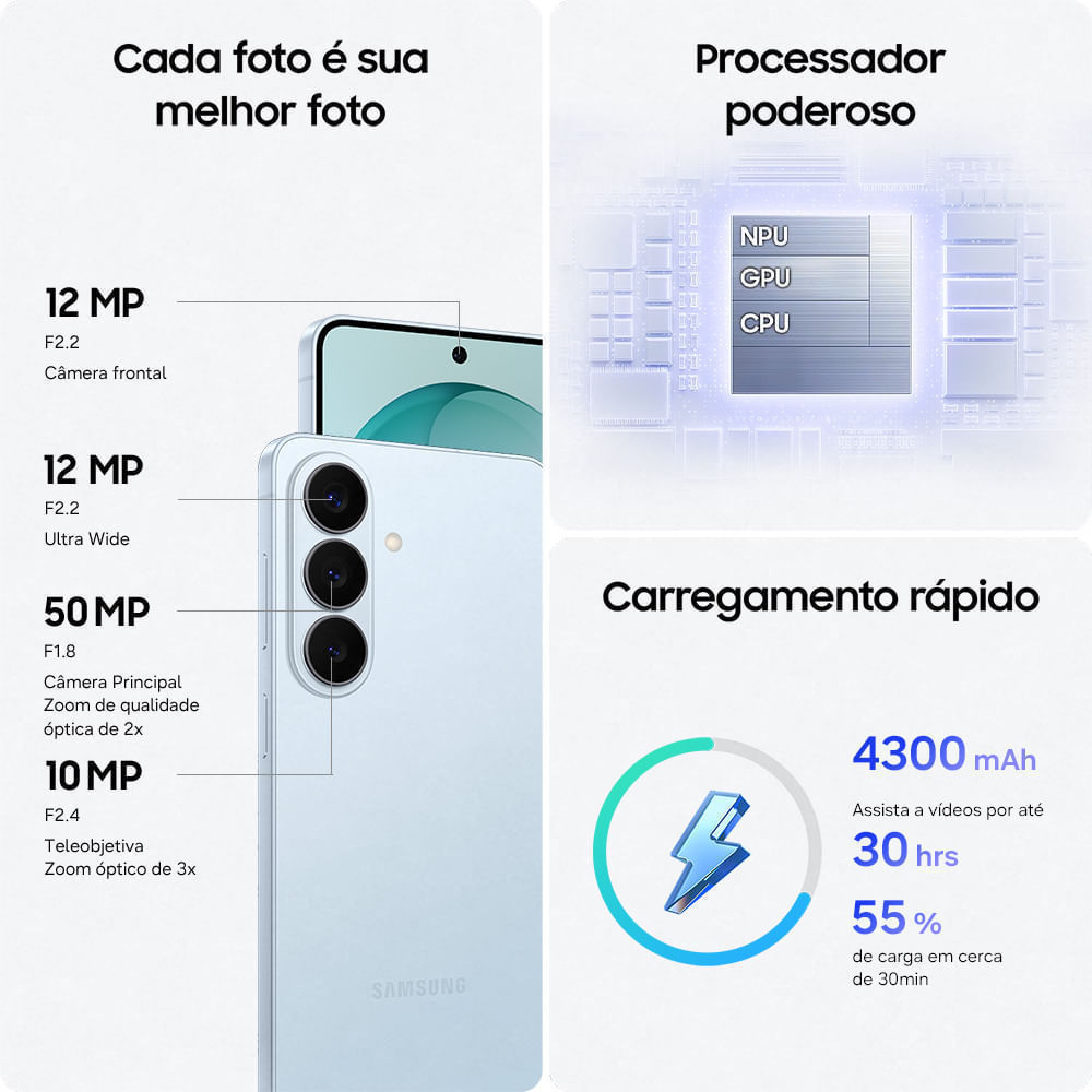 Celular Samsung Galaxy S26 5G, 512GB, 12GB RAM, Galaxy AI, Câmera Tripla de 50+12+10, Tela de 6.3" · foto 2