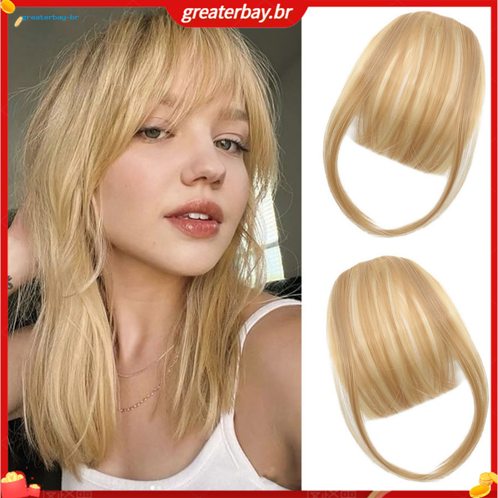 Women Clip-in Bangs Natural Wispy Forehead Hair Extensions Faux Straight Air Fringe Wig Hairpieces for Girls – Easy St
