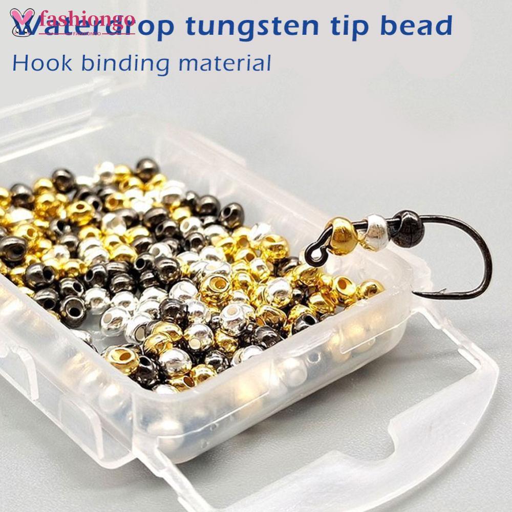 FASHIONGO 10 Pcs JIGOFF Ganchos De Pesca Com Mosca Material De Ligação Teardrop Tungstênio Bead Head Ninfa Sinking Fly H